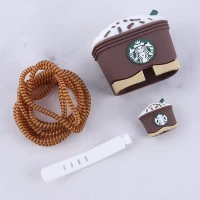ست محافظ کابل و کلگی شارژر سامسونگ طرح Starbucks