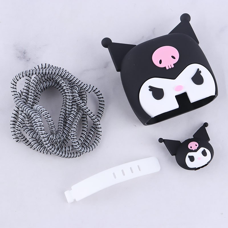 ست محافظ کابل و کلگی شارژر سامسونگ طرح Kuromi