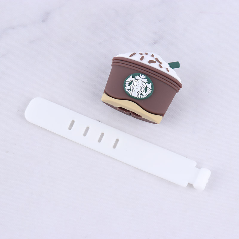 ست محافظ کابل و کلگی شارژر شیائومی طرح Starbucks