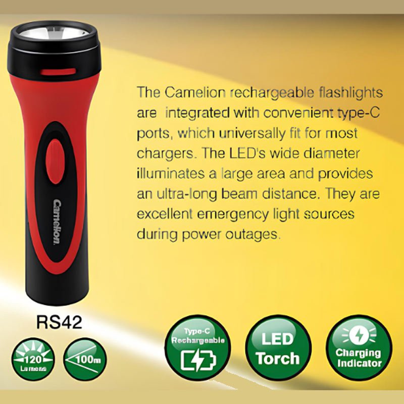 چراغ قوه شارژی Camelion RS42