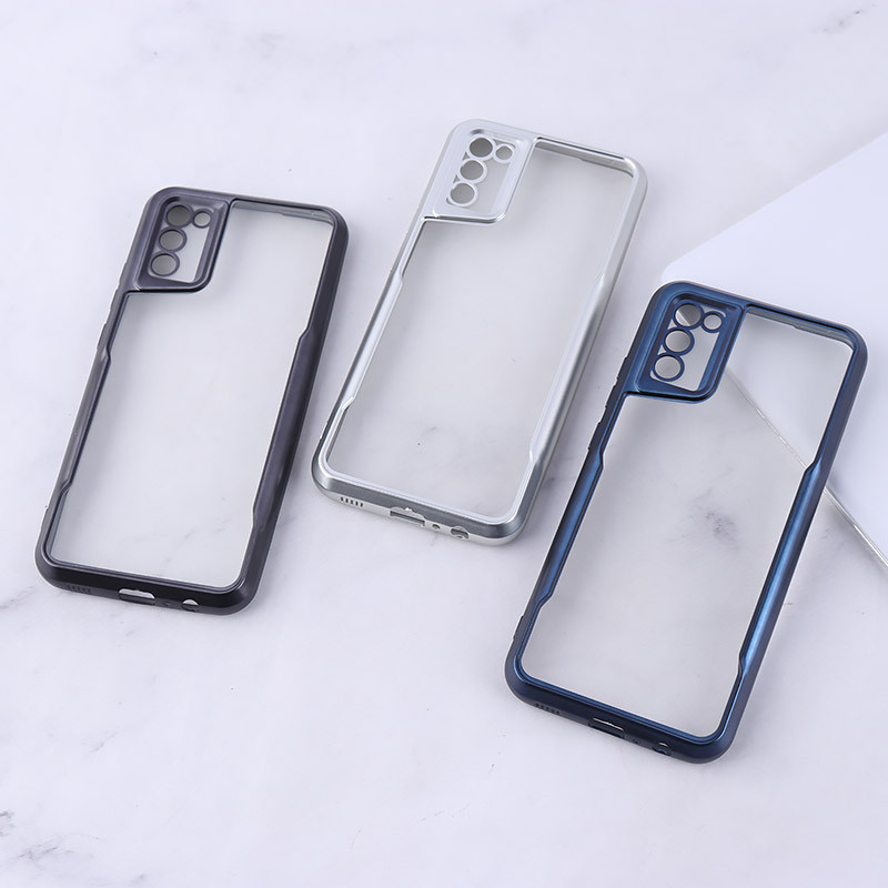 قاب ژله ای شفاف سامسونگ Galaxy A02s / M02s / A03s طرح تیتانیوم محافظ لنزدار