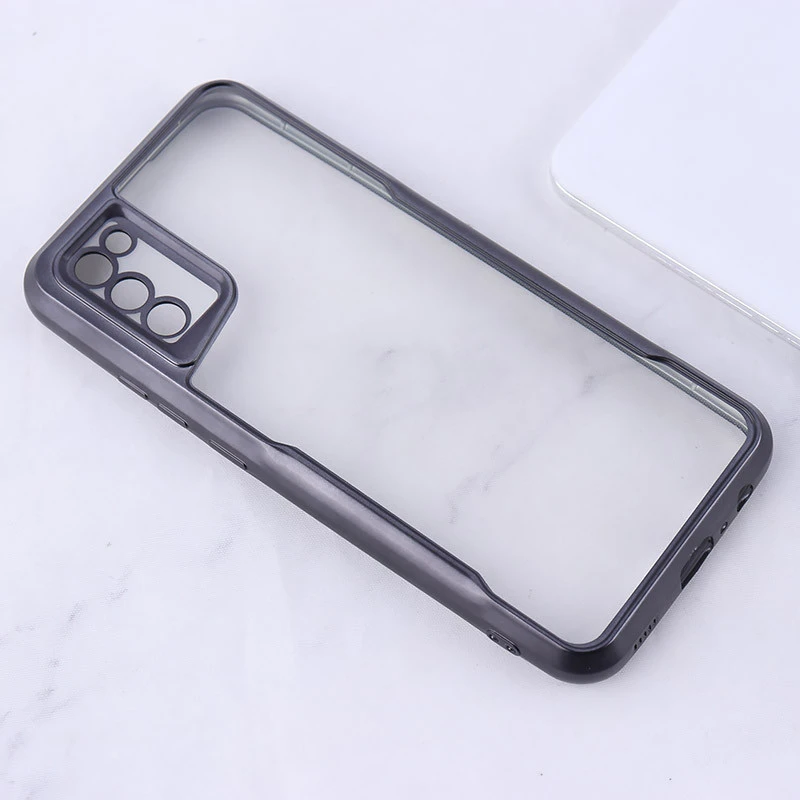 قاب ژله ای شفاف سامسونگ Galaxy A02s / M02s / A03s طرح تیتانیوم محافظ لنزدار