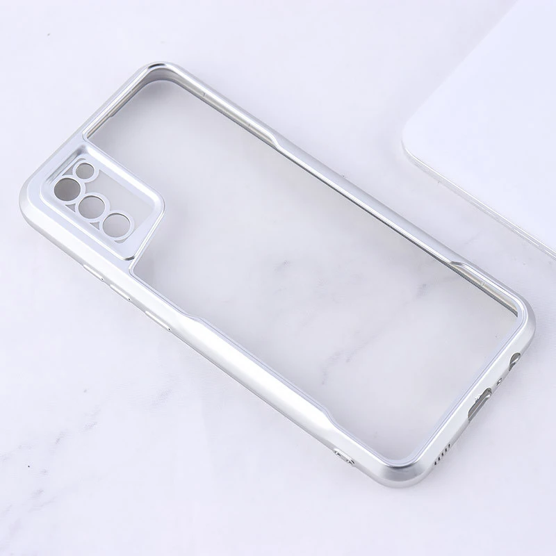 قاب ژله ای شفاف سامسونگ Galaxy A02s / M02s / A03s طرح تیتانیوم محافظ لنزدار
