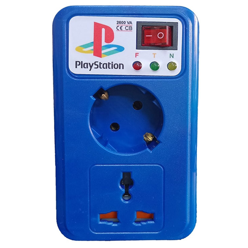محافظ برق صوتی تصویری 2 خانه ارت دار Play Station / XBOX