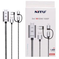 تبدیل Lightning/MicroUSB/Type-C به HDMI نیتو NHI03