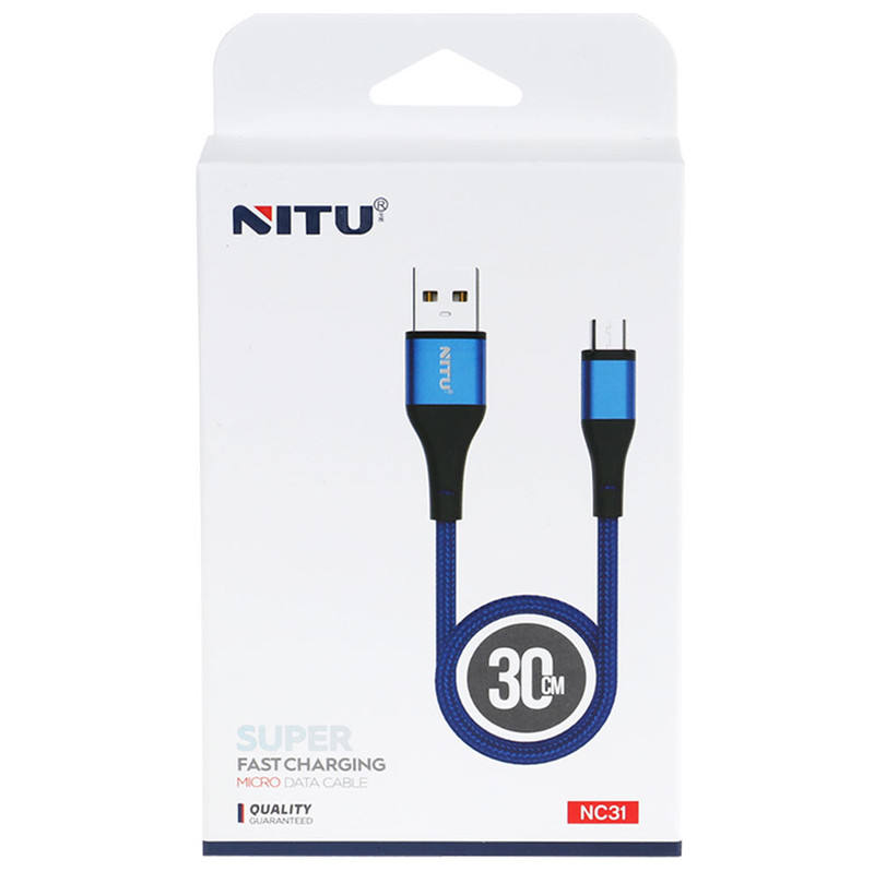 کابل کوتاه میکرو یو اس بی فست شارژ Nitu NC31 2.4A 30cm