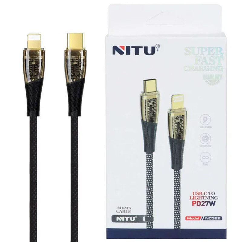 کابل تبدیل فست شارژ Nitu NC322 Type-C To Lighting PD 27W 1m