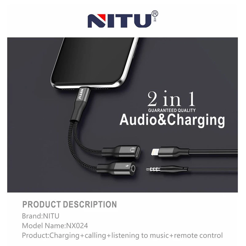 تبدیل Lightning به AUX/Lightning نیتو NX024