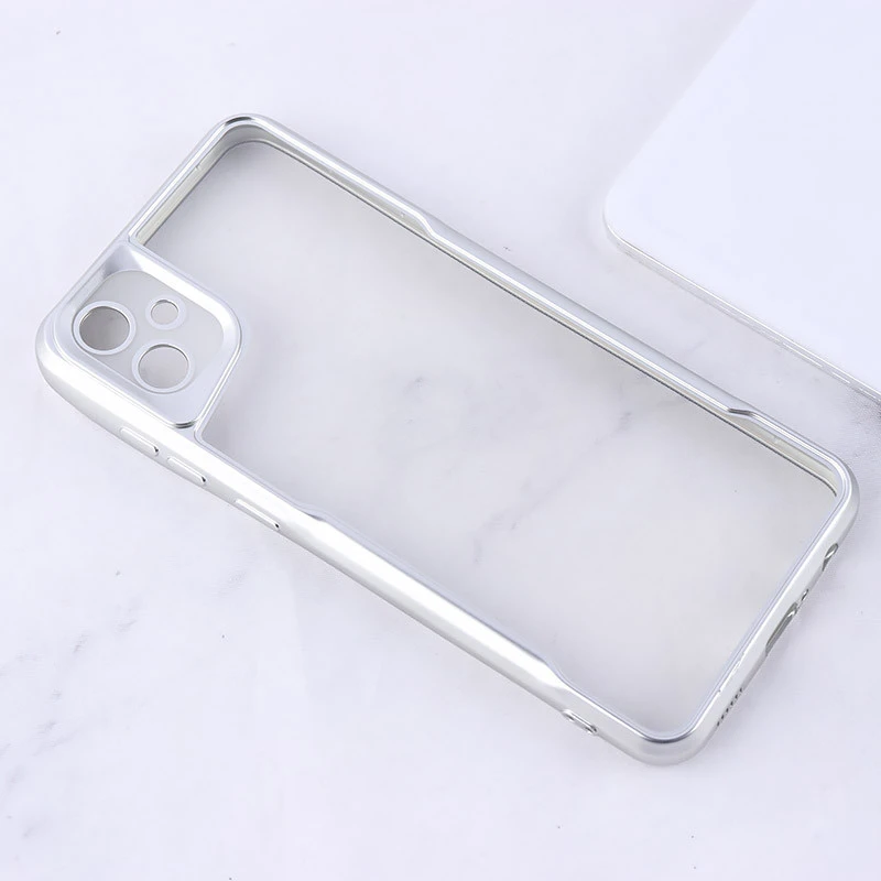 قاب ژله ای شفاف سامسونگ Galaxy A05 طرح تیتانیوم محافظ لنزدار