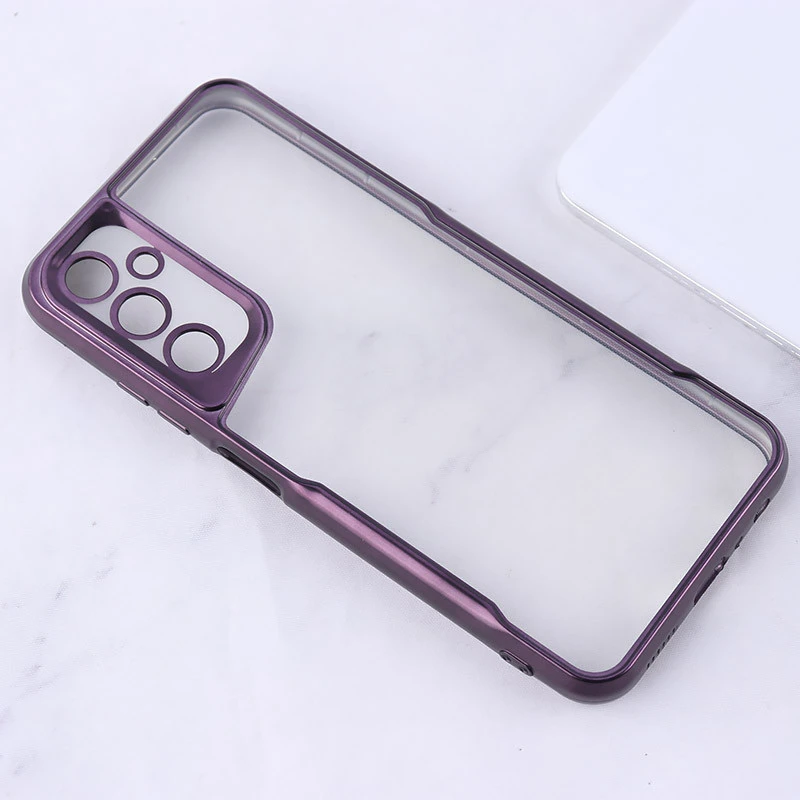 قاب ژله ای شفاف سامسونگ Galaxy A05s طرح تیتانیوم محافظ لنزدار
