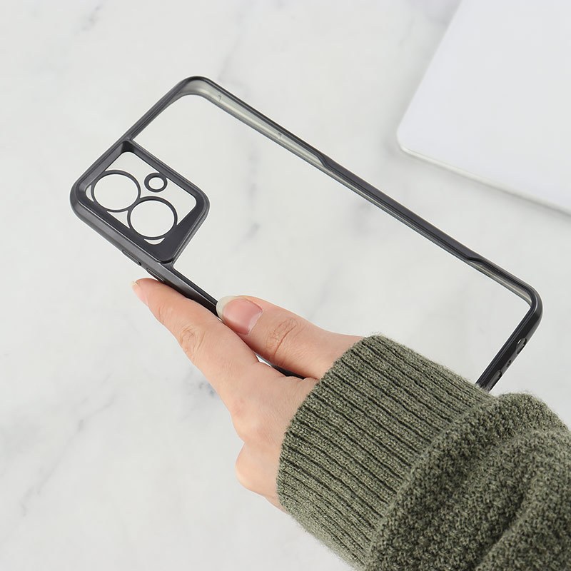 قاب ژله ای شفاف سامسونگ Galaxy A06 طرح تیتانیوم محافظ لنزدار