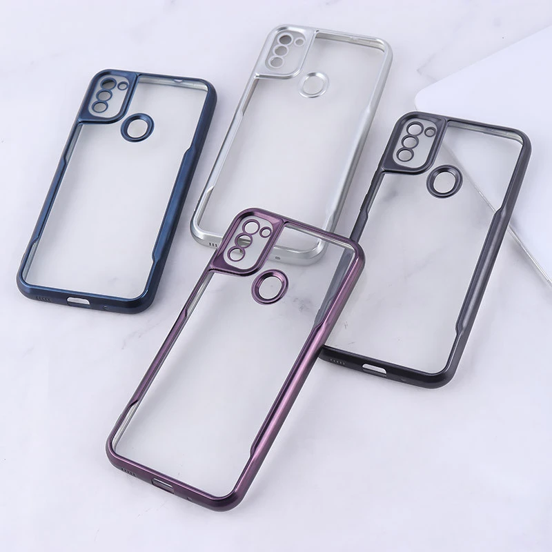قاب ژله ای شفاف سامسونگ Galaxy A11 / M11 طرح تیتانیوم محافظ لنزدار