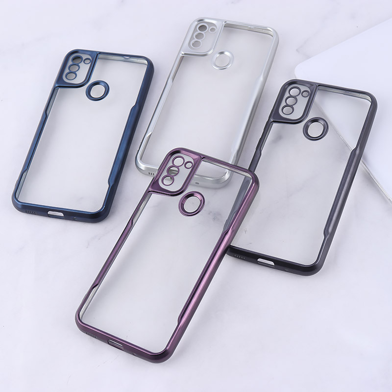 قاب ژله ای شفاف سامسونگ Galaxy A11 / M11 طرح تیتانیوم محافظ لنزدار