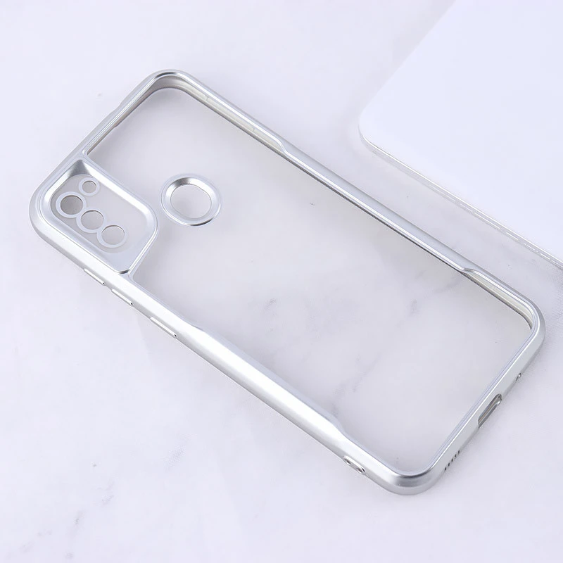 قاب ژله ای شفاف سامسونگ Galaxy A11 / M11 طرح تیتانیوم محافظ لنزدار