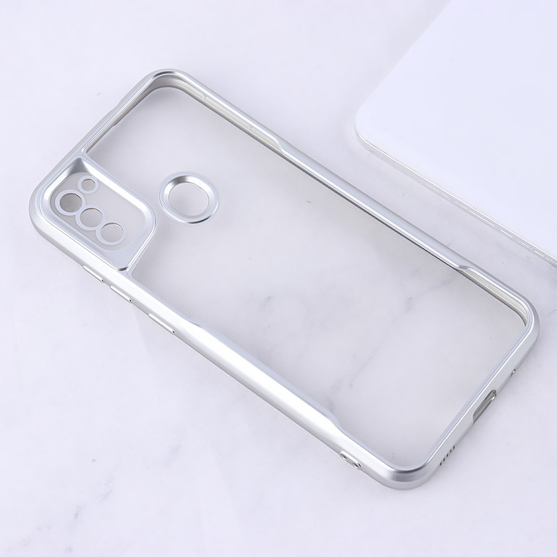 قاب ژله ای شفاف سامسونگ Galaxy A11 / M11 طرح تیتانیوم محافظ لنزدار