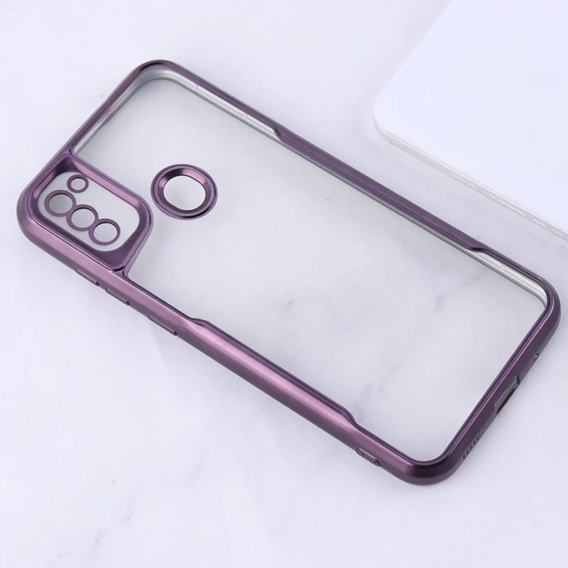 قاب ژله ای شفاف سامسونگ Galaxy A11 / M11 طرح تیتانیوم محافظ لنزدار