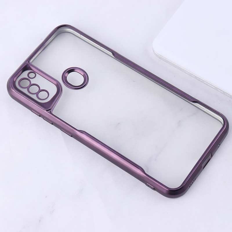 قاب ژله ای شفاف سامسونگ Galaxy A11 / M11 طرح تیتانیوم محافظ لنزدار
