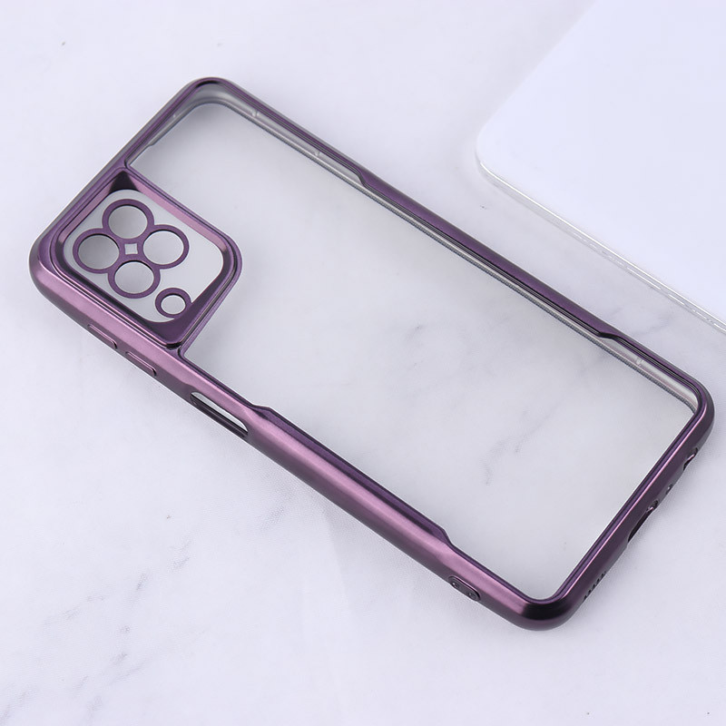 قاب ژله ای شفاف سامسونگ Galaxy A22 4G / M22 / M32 4G طرح تیتانیوم محافظ لنزدار
