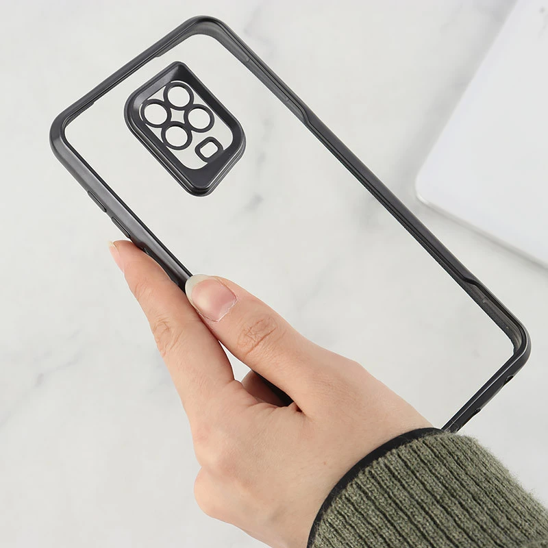 قاب ژله ای شفاف شیائومی Redmi Note 9s / Note 9 Pro / Note 10 Lite طرح تیتانیوم محافظ لنزدار