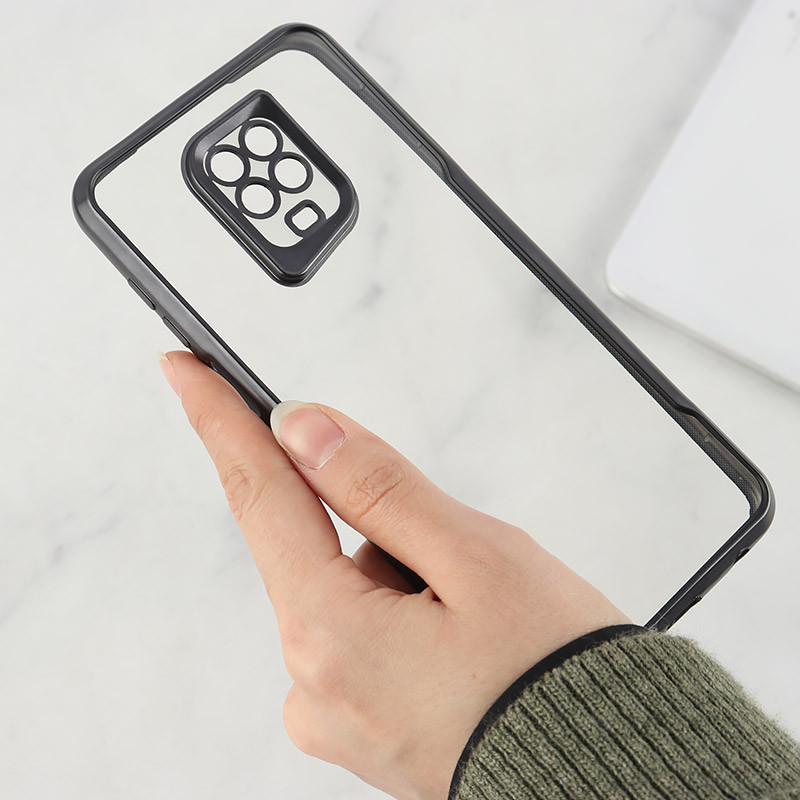 قاب ژله ای شفاف شیائومی Redmi Note 9s / Note 9 Pro / Note 10 Lite طرح تیتانیوم محافظ لنزدار