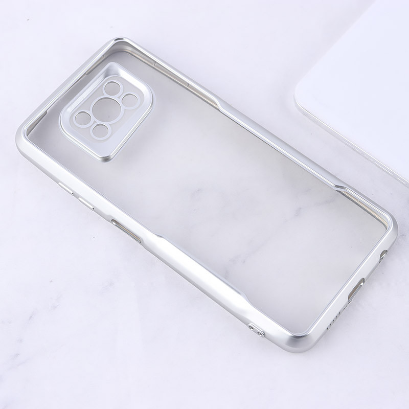 قاب ژله ای شفاف شیائومی Poco X3 / X3 NFC / X3 Pro طرح تیتانیوم محافظ لنزدار