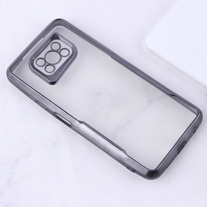 قاب ژله ای شفاف شیائومی Poco X3 / X3 NFC / X3 Pro طرح تیتانیوم محافظ لنزدار
