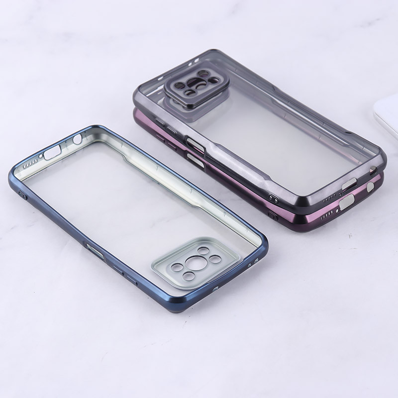 قاب ژله ای شفاف شیائومی Poco X3 / X3 NFC / X3 Pro طرح تیتانیوم محافظ لنزدار