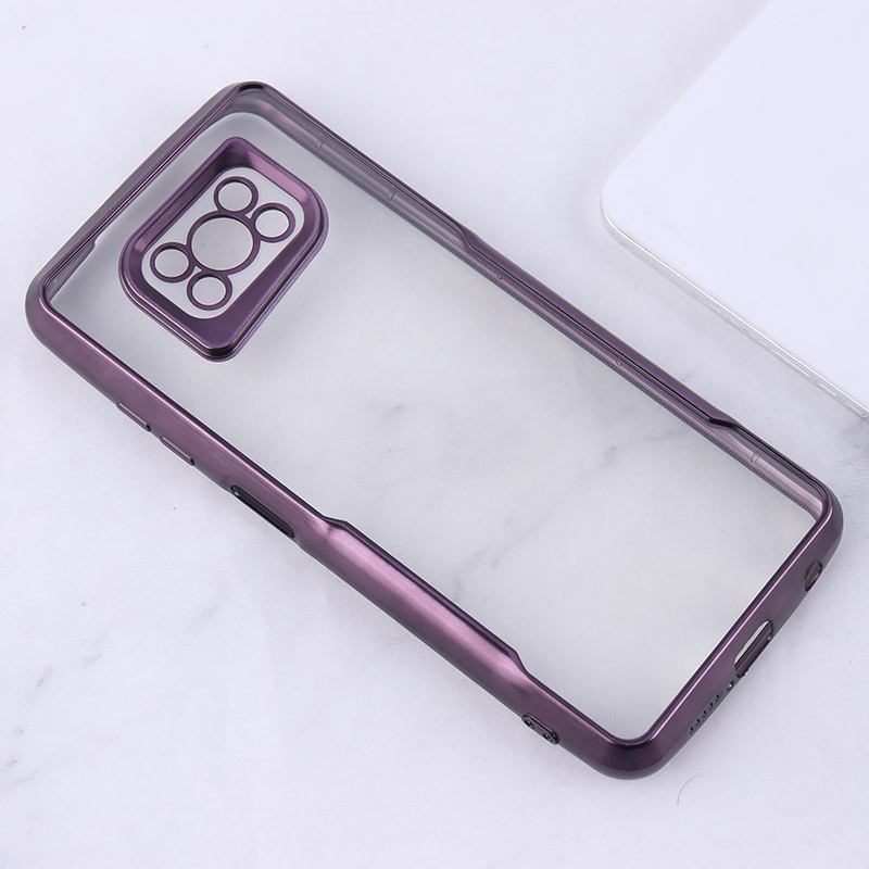 قاب ژله ای شفاف شیائومی Poco X3 / X3 NFC / X3 Pro طرح تیتانیوم محافظ لنزدار