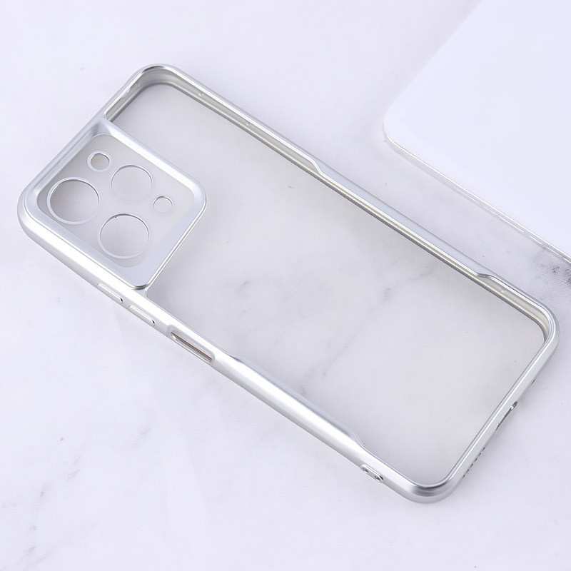 قاب ژله ای شفاف شیائومی Redmi 12 طرح تیتانیوم محافظ لنزدار