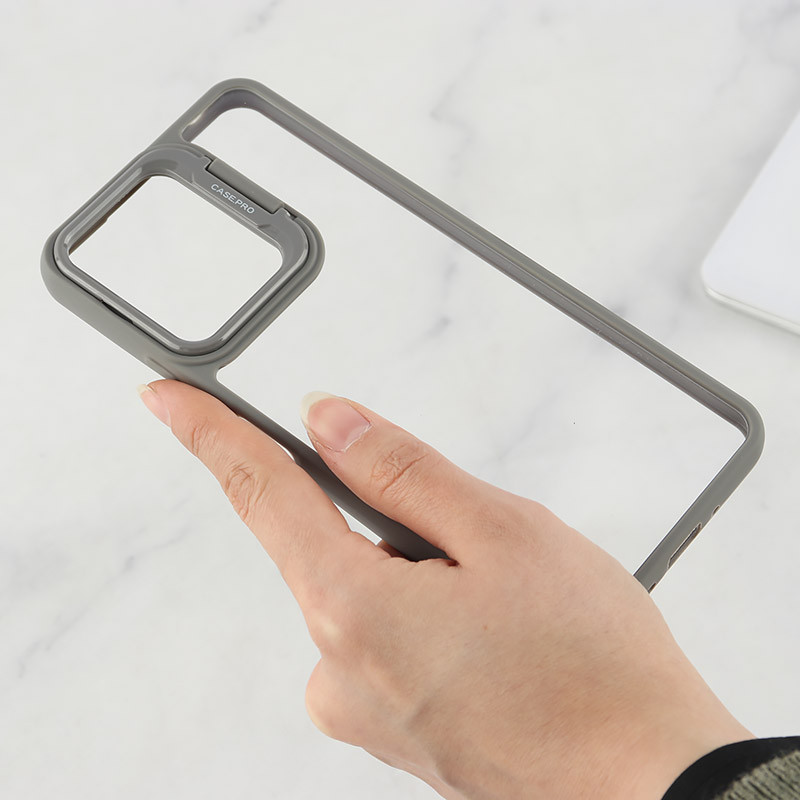 قاب شفاف Case.Pro شیائومی Redmi 13C / Poco C65 استندشو دور رنگی