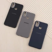 قاب چرمی ژله ای Leather سامسونگ Galaxy A10s لوگودار