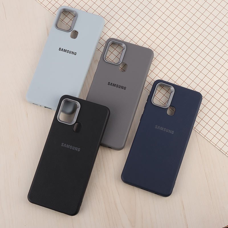 قاب چرمی ژله ای Leather سامسونگ Galaxy A21s لوگودار