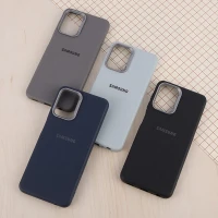 قاب چرمی ژله ای Leather سامسونگ Galaxy A22 4G / M22 / M32 4G لوگودار