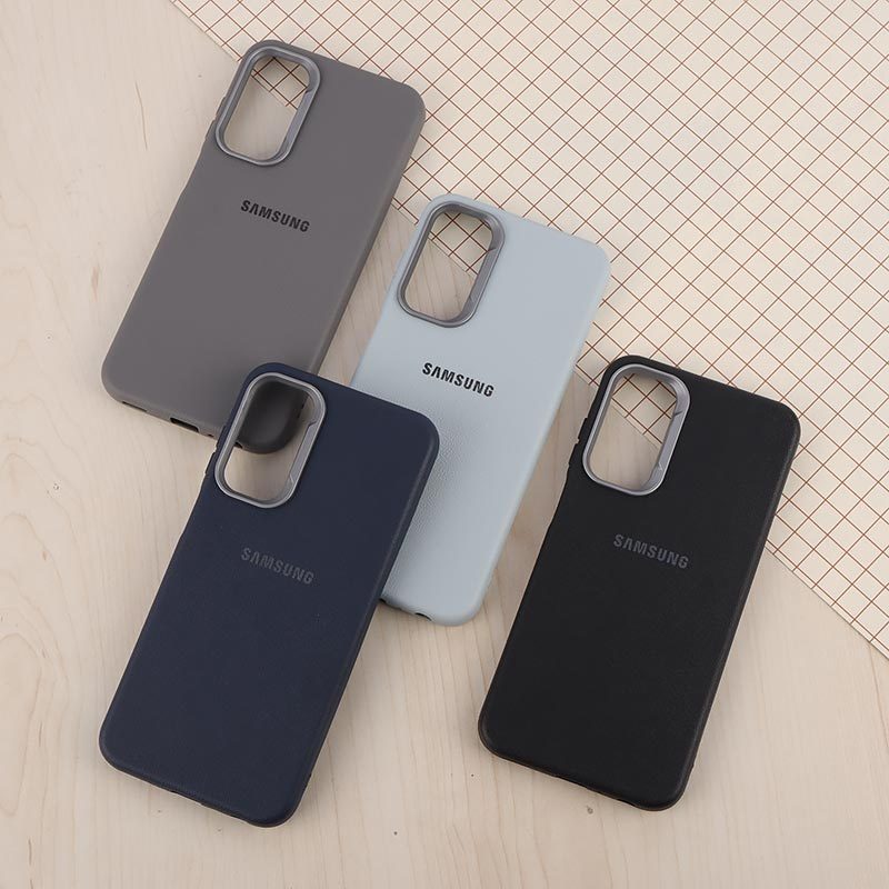 قاب چرمی ژله ای Leather سامسونگ Galaxy A25 لوگودار