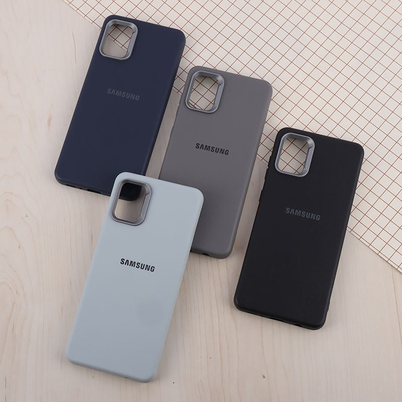 قاب چرمی ژله ای Leather سامسونگ Galaxy A31 لوگودار