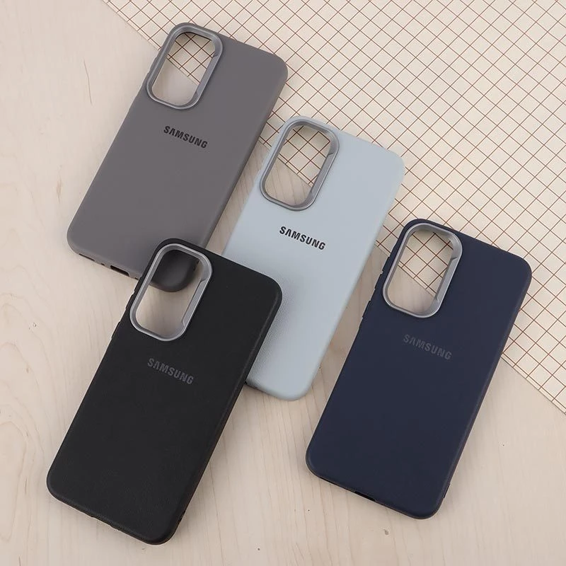 قاب چرمی ژله ای Leather سامسونگ Galaxy A35 لوگودار