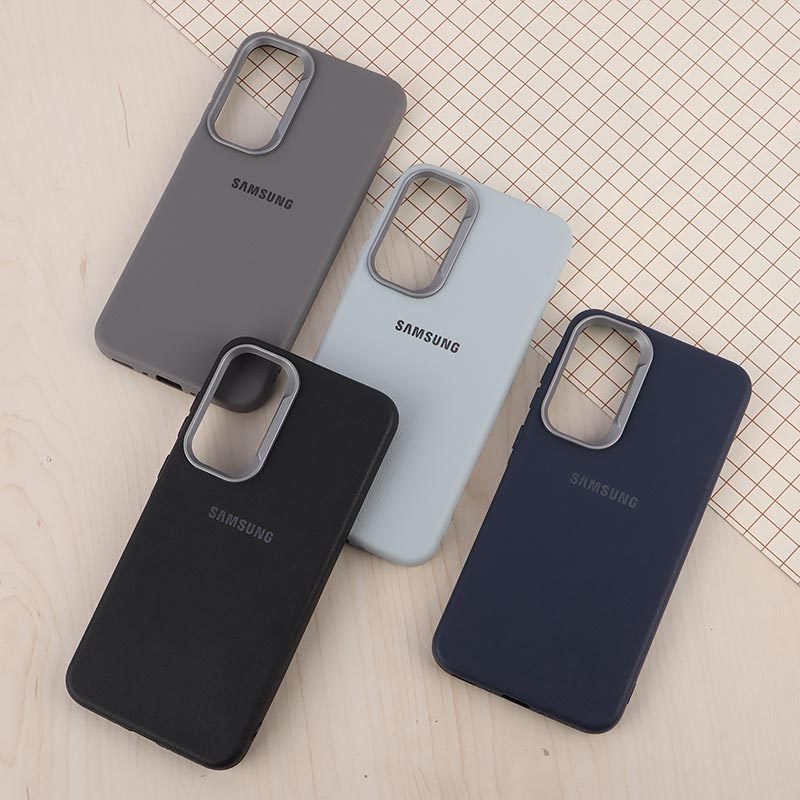قاب چرمی ژله ای Leather سامسونگ Galaxy A35 لوگودار