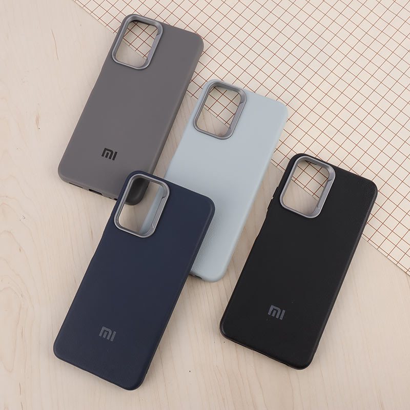 قاب چرمی ژله ای Leather شیائومی Redmi Note 10 4G / 10s لوگودار