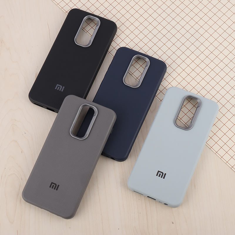 قاب چرمی ژله ای Leather شیائومی Redmi 8 لوگودار