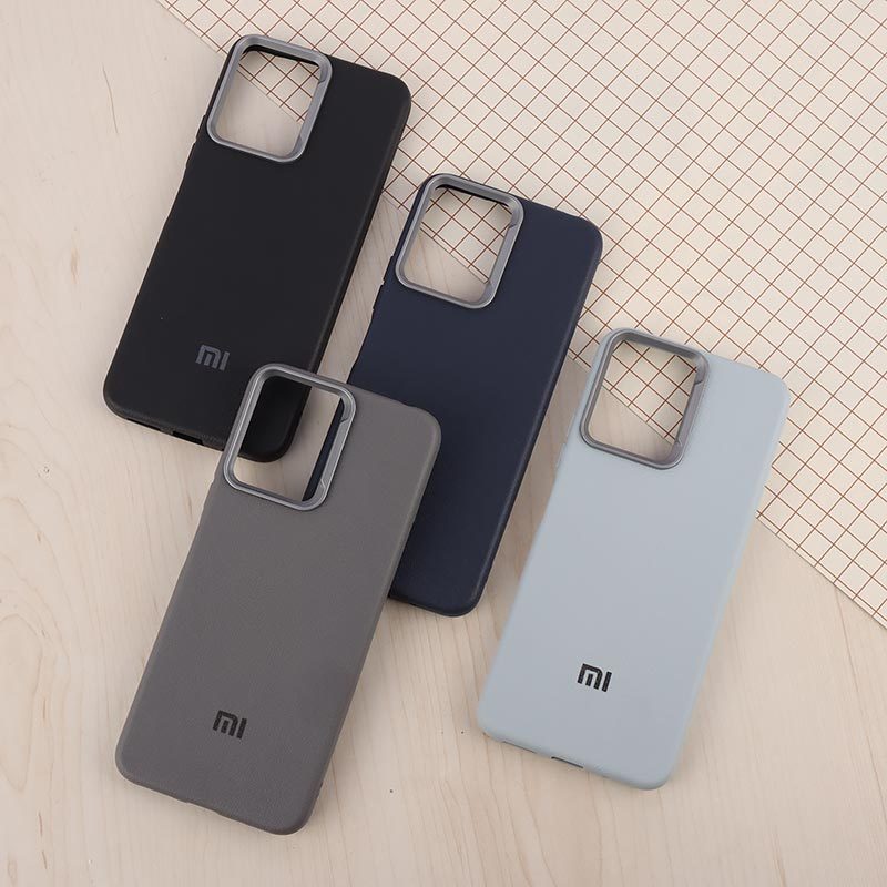 قاب چرمی ژله ای Leather شیائومی Redmi 12 لوگودار