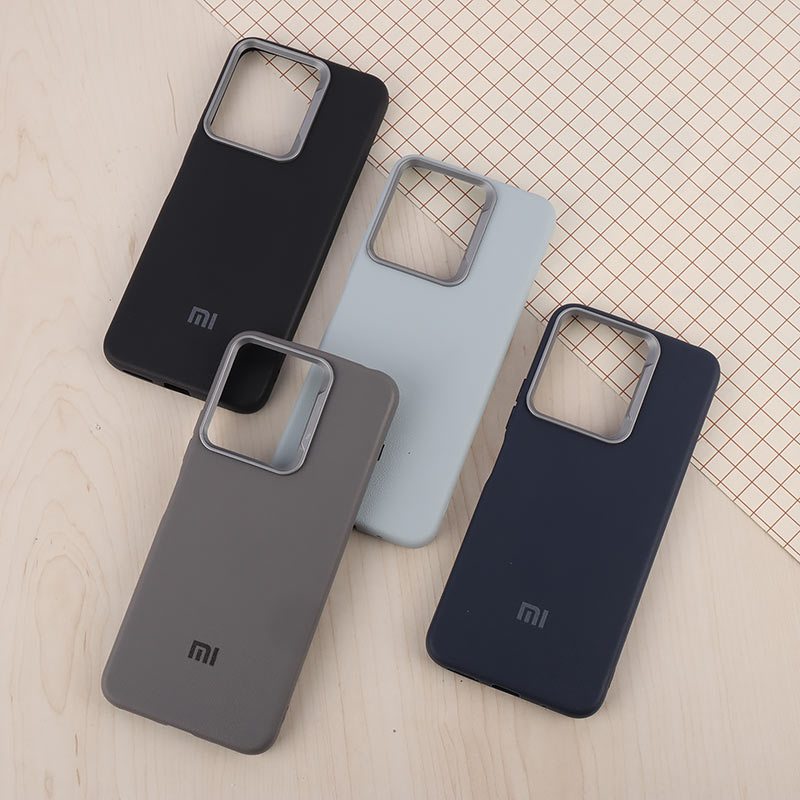 قاب چرمی ژله ای Leather شیائومی Redmi 13 4G / Redmi 13 5G لوگودار