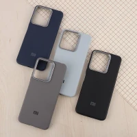 قاب چرمی ژله ای Leather شیائومی Redmi 13C / Poco C65 لوگودار