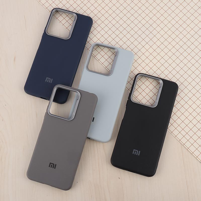 قاب چرمی ژله ای Leather شیائومی Redmi 13C / Poco C65 لوگودار