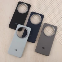 قاب چرمی ژله ای Leather شیائومی Redmi 14C / Poco C75 لوگودار