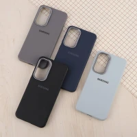 قاب چرمی ژله ای Leather سامسونگ Galaxy S24 FE لوگودار