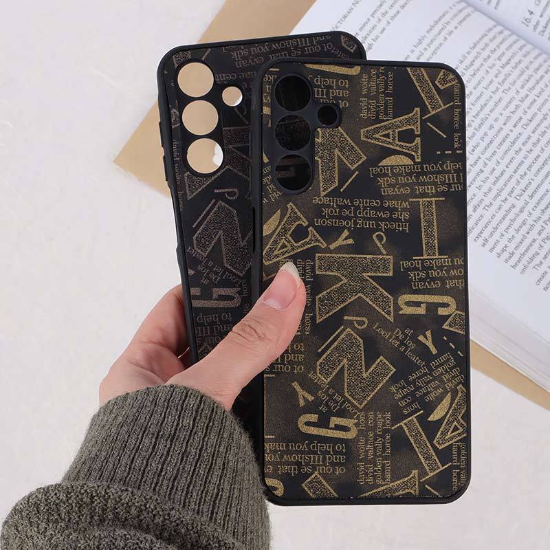 قاب PC سامسونگ Galaxy A15 محافظ لنزدار طرح لاتین