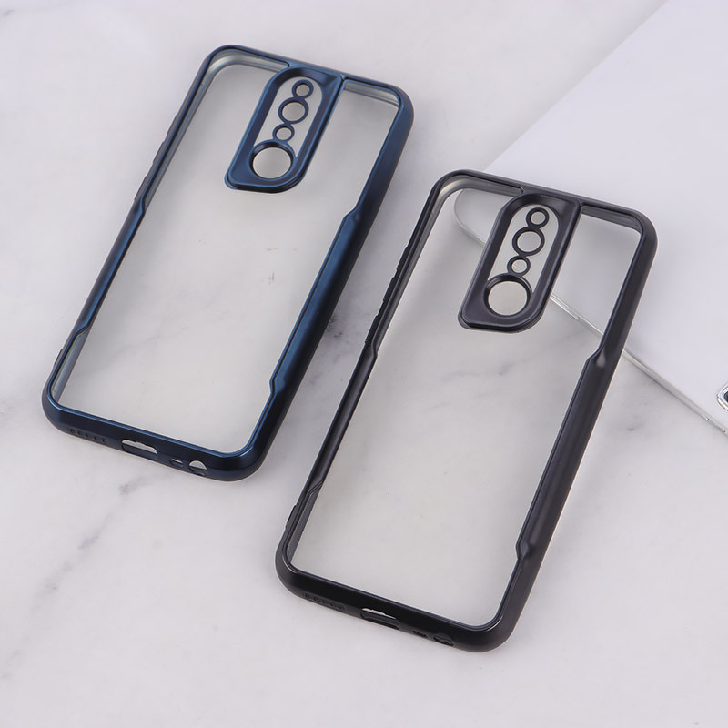 قاب ژله ای شفاف شیائومی Redmi 8 طرح تیتانیوم محافظ لنزدار