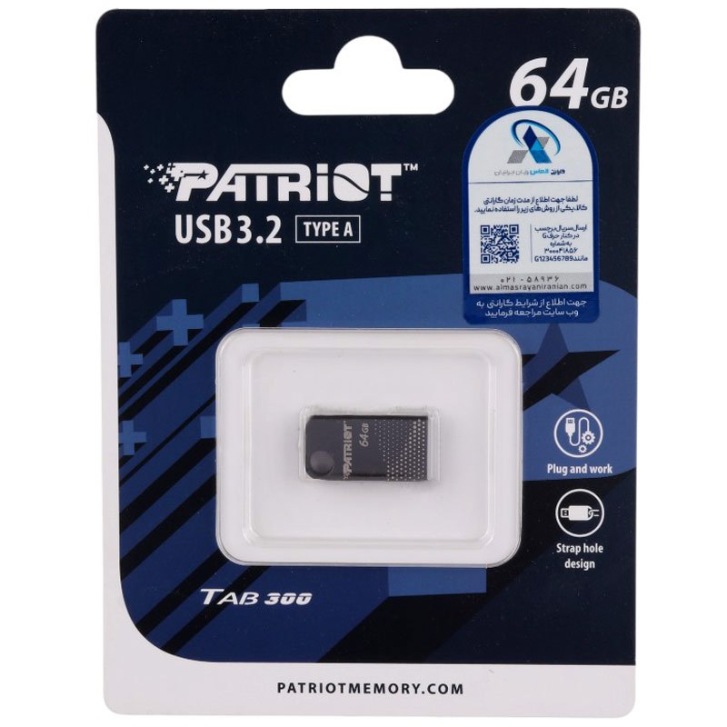 فلش 64 گیگ پاتریوت Patriot TAB300 USB3.2