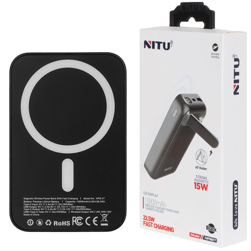 پاور بانک بی سیم فست شارژ نیتو NPB27 PD 22.5W ظرفیت 10000 میلی آمپر ساعت