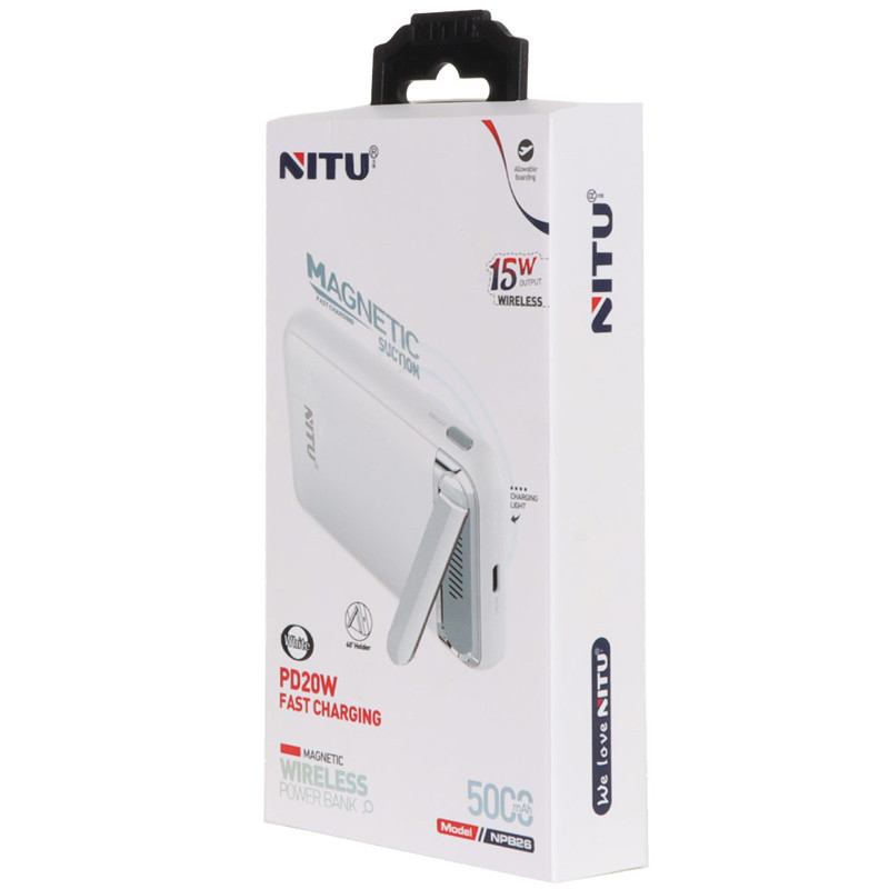 پاور بانک بی سیم فست شارژ نیتو NPB26 PD 20W ظرفیت 5000 میلی آمپر ساعت